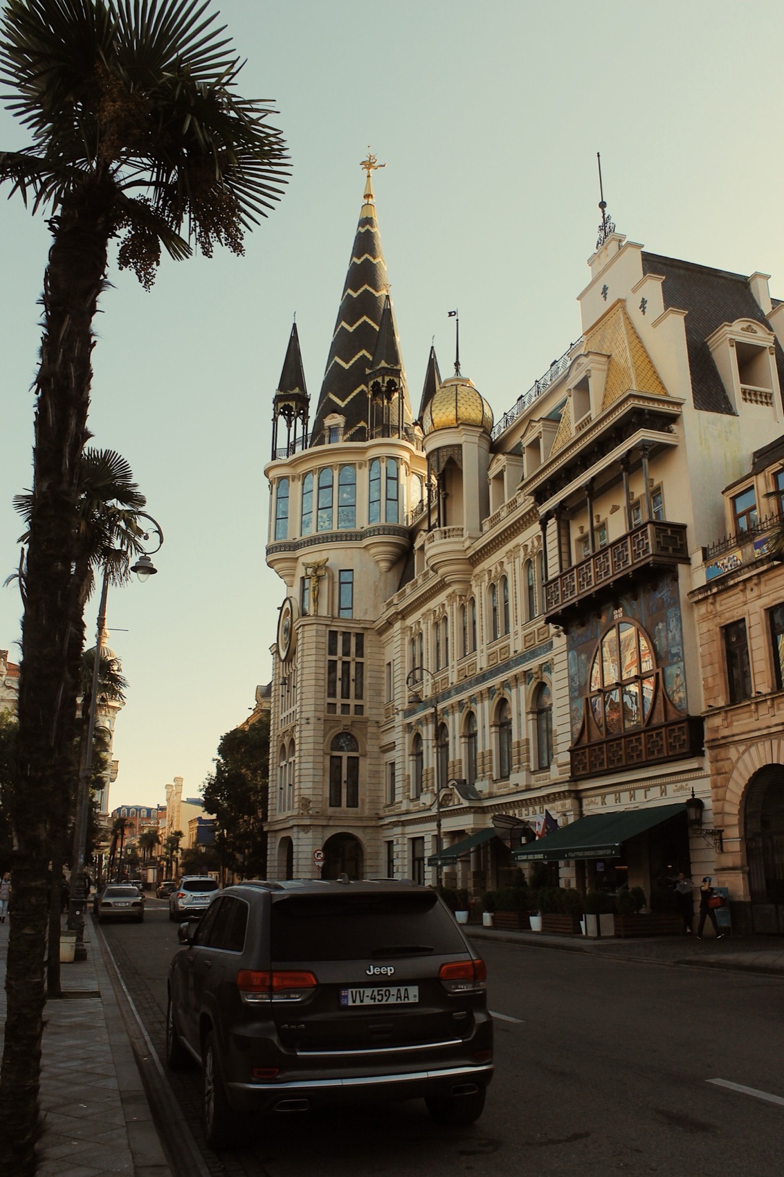orthodox church with golden dome, old batumi